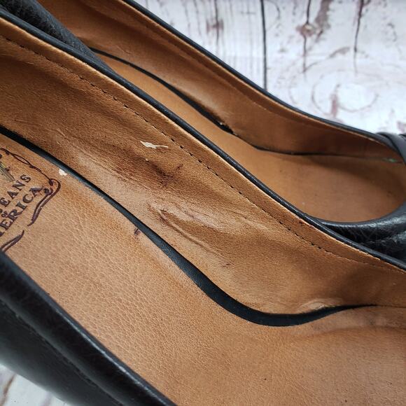 Lucky Brand  Women's Black Leather Wedge Pump Shoes Size 9.5M - Picture 8 of 16